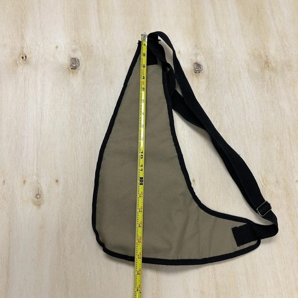 Sport Crossbody Bag Mens Medium Beige Canvas Sling Chest Pack Outdoor Travel